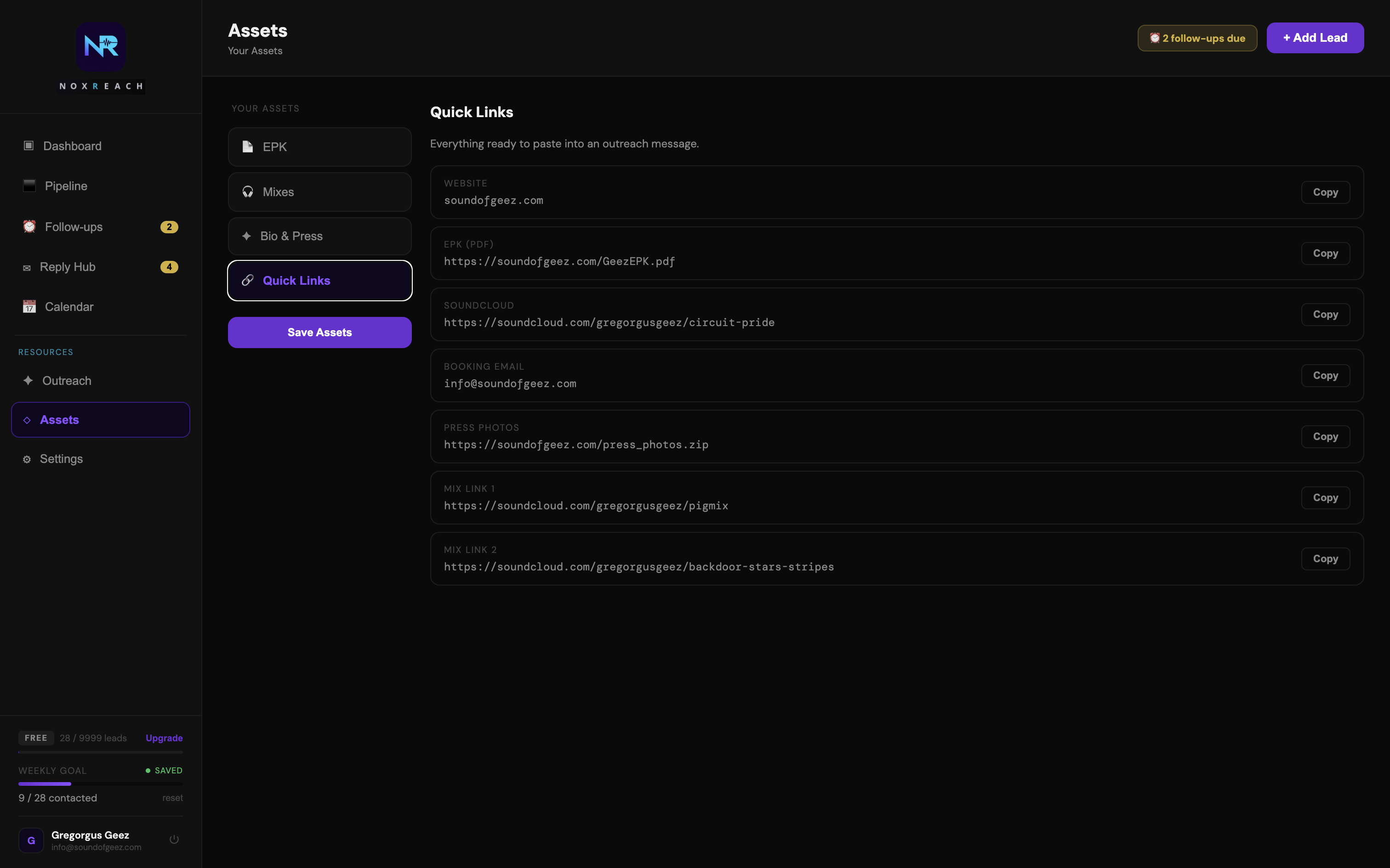 Booking Kit in NoxReach